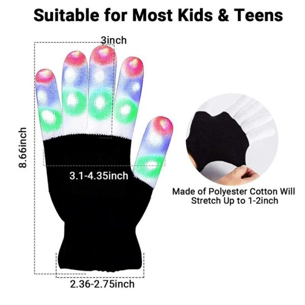 Led Colorful Flashing Finger Lighting Gloves - Image 2