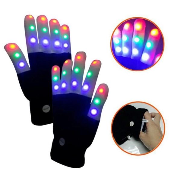 Led Colorful Flashing Finger Lighting Gloves
