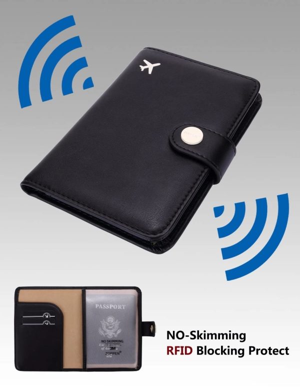 Rfid Blocking Travel Passport Holder Cover Slim Id Card Case - Image 5