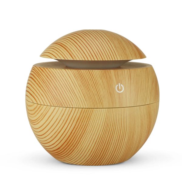 130Ml Usb Electric Air Humidifier Wood Grain 7 Color Lights - Image 2