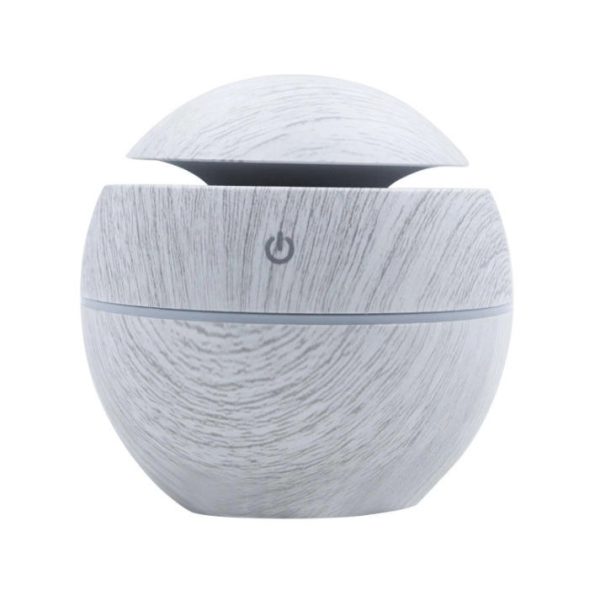 130Ml Usb Electric Air Humidifier Wood Grain 7 Color Lights - Image 4