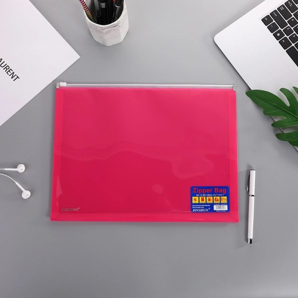 B4 Clear Bag File Folder With Zipper - Image 4