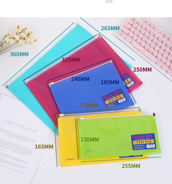 B4 Clear Bag File Folder With Zipper - Image 6