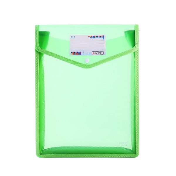 A4 Size Vertical Document Storage Bag With Snap Button - Image 3