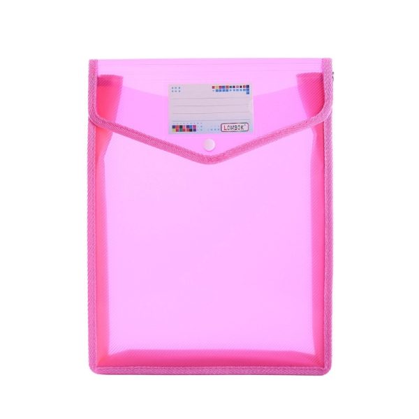 A4 Size Vertical Document Storage Bag With Snap Button - Image 2