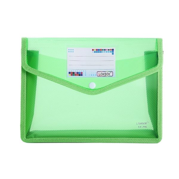 A4 Size Document Storage Bag With Snap Button - Image 6