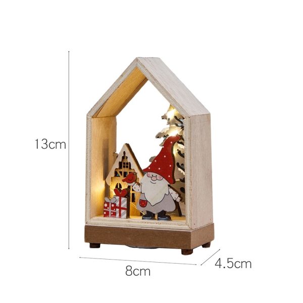 Christmas Wood Cutouts Pendants With Led Lights - Image 4