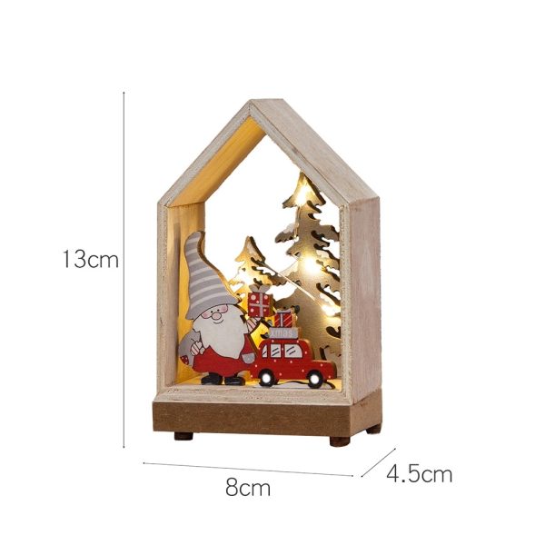 Christmas Wood Cutouts Pendants With Led Lights - Image 5