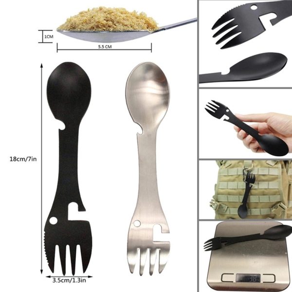 Camping Fork & Spoon - 5 In 1 Multi-Function - Image 4