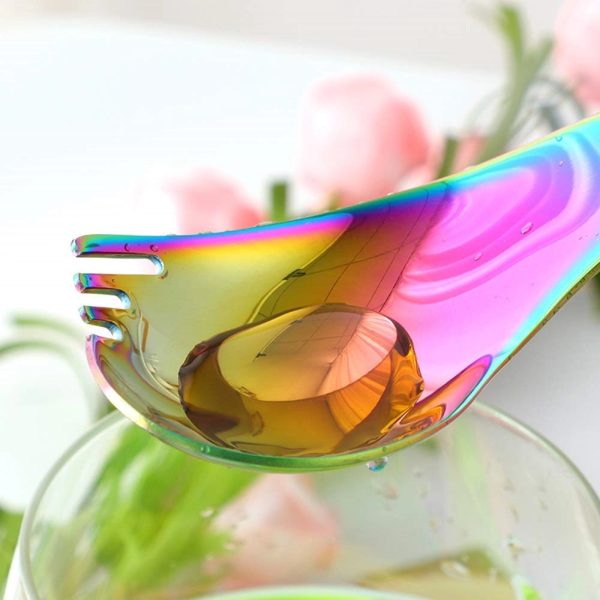 2 In 1 Bend Handle Spork Soup Tableware - Image 9