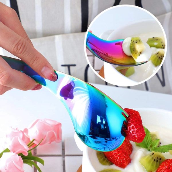 2 In 1 Bend Handle Spork Soup Tableware