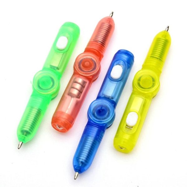 3-In-1 Functiona Led Light Fidget Ballpoint Pen