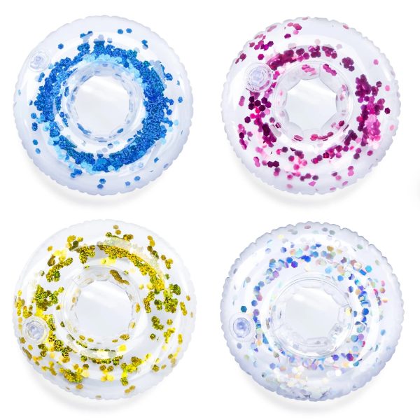 Sparkling Confetti Drink Pool Floats Cup Holder