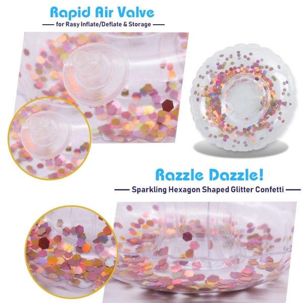 Sparkling Confetti Drink Pool Floats Cup Holder - Image 2