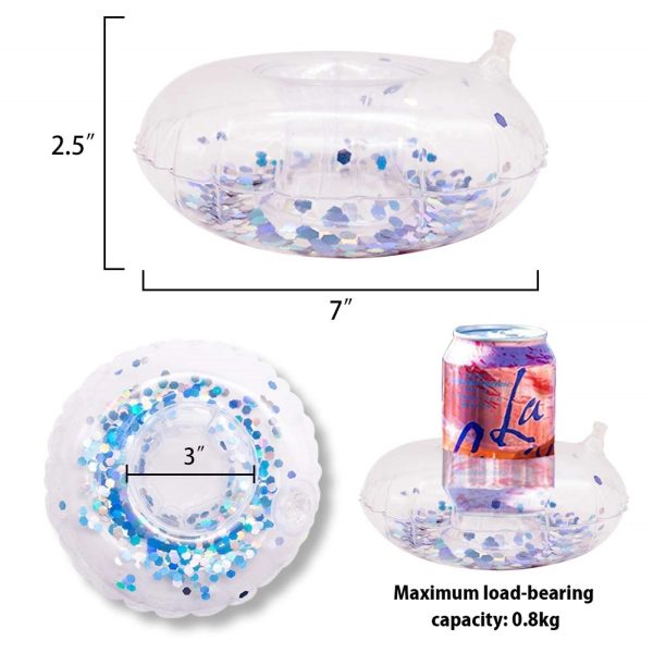Sparkling Confetti Drink Pool Floats Cup Holder - Image 4