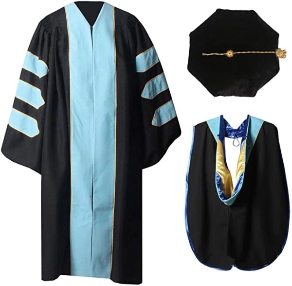 Doctoral Graduation Gown, Hood and Tam 8 Sided - Image 4