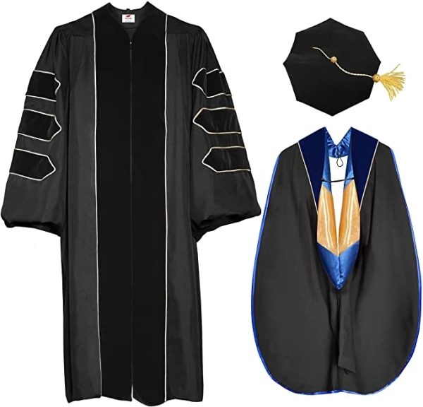 Doctoral Graduation Gown, Hood and Tam 8 Sided - Image 5