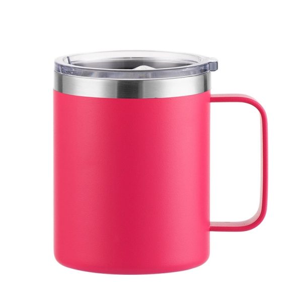12Oz Stainless Steel Coffee Cup Mug With Lid And Handle - Image 7