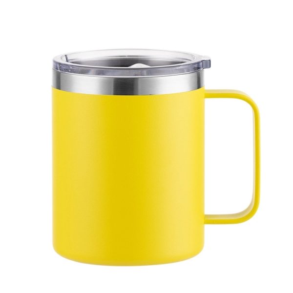 12Oz Stainless Steel Coffee Cup Mug With Lid And Handle - Image 8