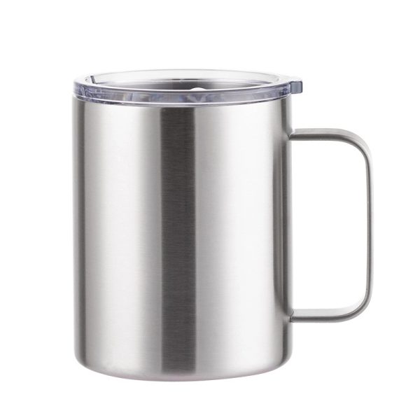 12Oz Stainless Steel Coffee Cup Mug With Lid And Handle - Image 9