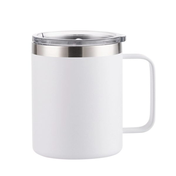 12Oz Stainless Steel Coffee Cup Mug With Lid And Handle - Image 10
