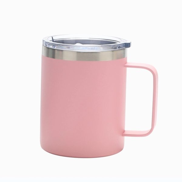 12Oz Stainless Steel Coffee Cup Mug With Lid And Handle - Image 14