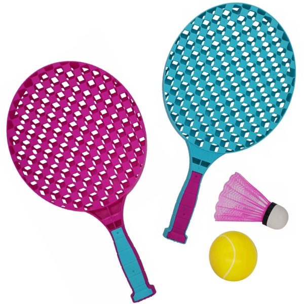 Tennis Racket Set With Sponge Ball & Bounce Shuttlecock Kit - Image 2