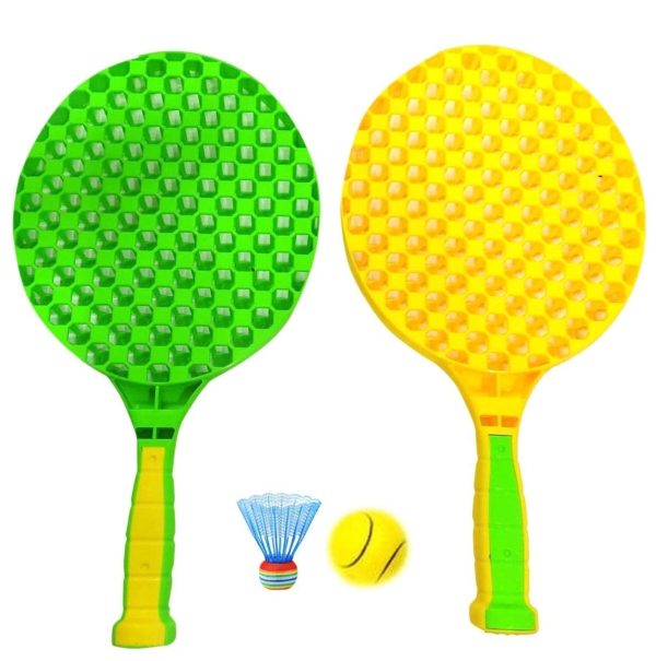 Tennis Racket Set With Sponge Ball & Bounce Shuttlecock Kit