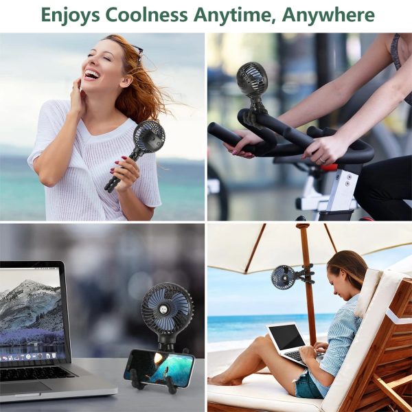 Mini Handheld Stroller Fan with Flexible Tripod 4 Speeds - Image 6