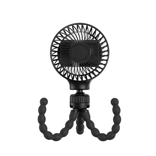 Mini Handheld Stroller Fan with Flexible Tripod 4 Speeds