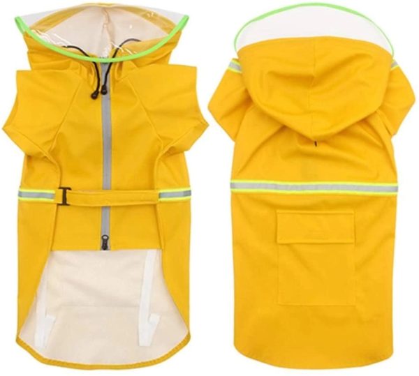 Raincoats for Large Dogs with Reflective Strip Rain