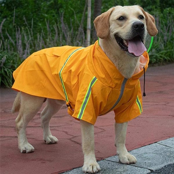 Raincoats for Large Dogs with Reflective Strip Rain - Image 2