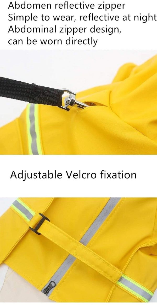 Raincoats for Large Dogs with Reflective Strip Rain - Image 3