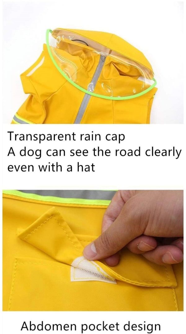 Raincoats for Large Dogs with Reflective Strip Rain - Image 4