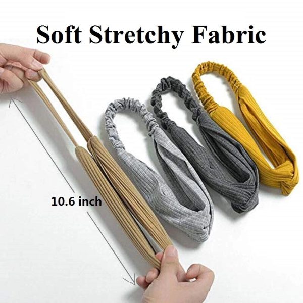 Women Twist Knotted Boho Stretchy Hair Bands - Image 3