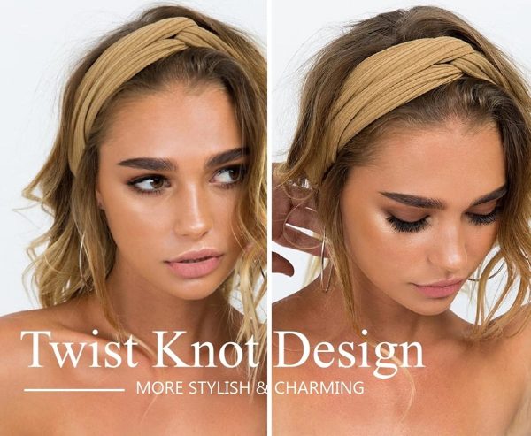 Women Twist Knotted Boho Stretchy Hair Bands