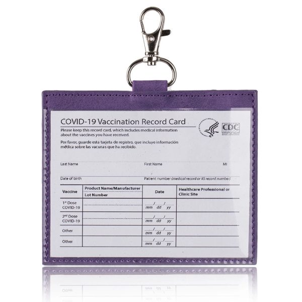 Leather Vaccine Card Wallet 4x3" - Image 3
