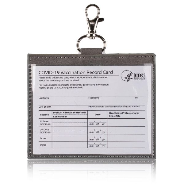 Leather Vaccine Card Wallet 4x3" - Image 5