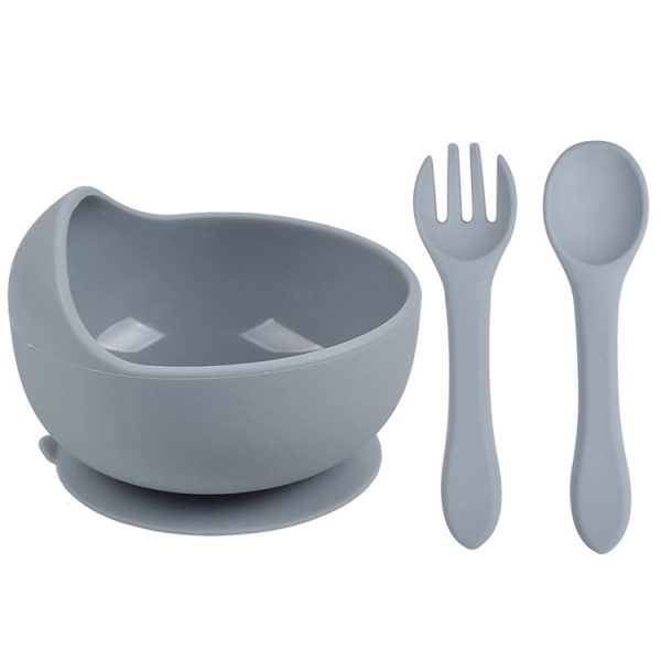 Silicone Suction Bowls for Baby with Spoon and Fork - Image 3