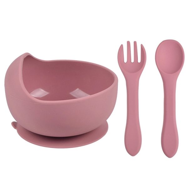Silicone Suction Bowls for Baby with Spoon and Fork - Image 6