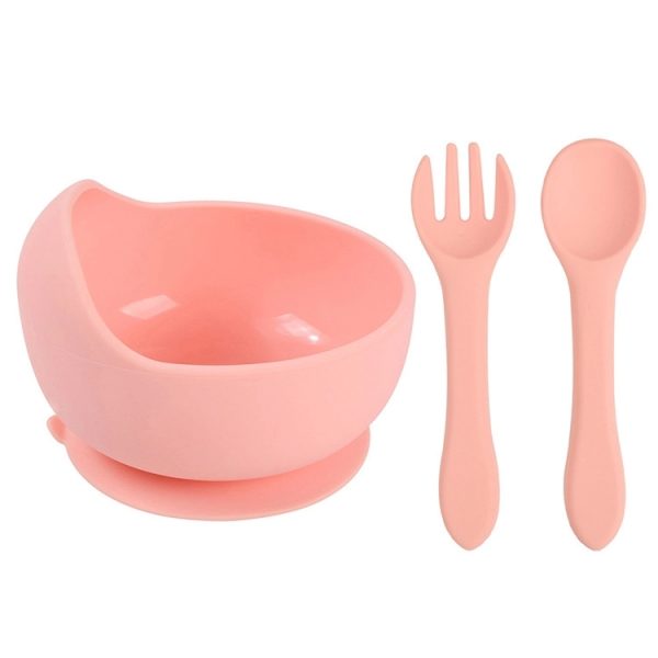 Silicone Suction Bowls for Baby with Spoon and Fork - Image 7