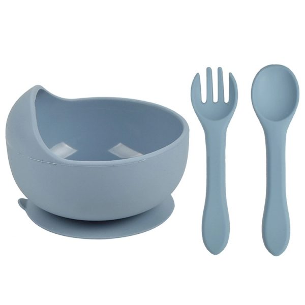 Silicone Suction Bowls for Baby with Spoon and Fork - Image 8