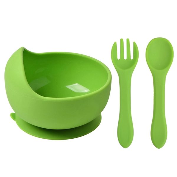 Silicone Suction Bowls for Baby with Spoon and Fork - Image 9