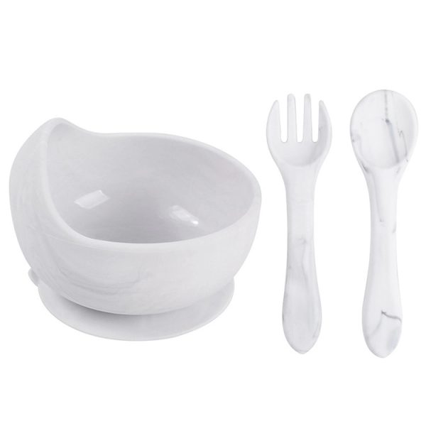 Silicone Suction Bowls for Baby with Spoon and Fork - Image 11