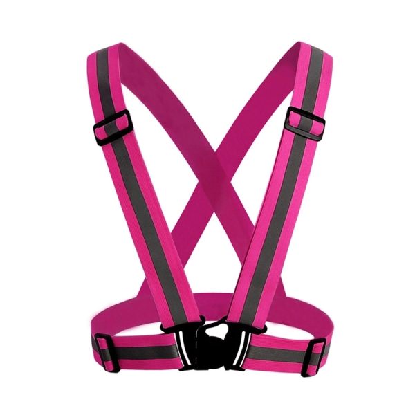 Reflective Adjustable Safety Cycling Bike Vest Belt - Image 4