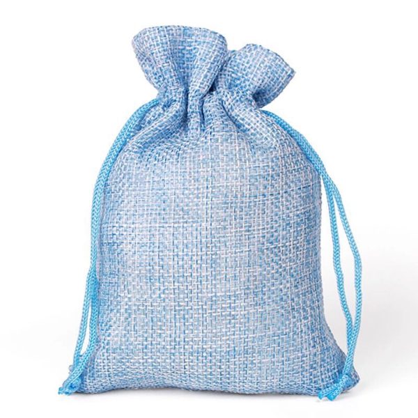 Medium Natural Burlap Pouches Jute Drawstring Bags 5" X 7" - Image 9