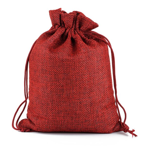 Medium Natural Burlap Pouches Jute Drawstring Bags 5" X 7" - Image 10