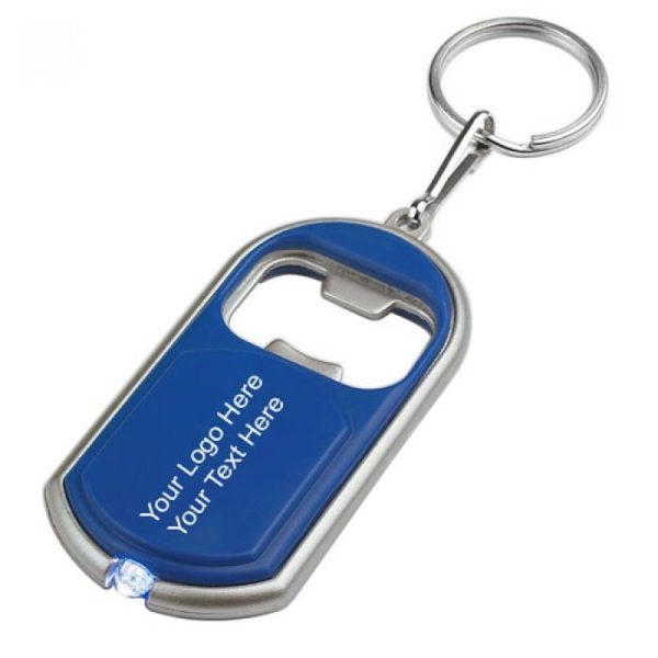 Personalized Bottle Opener Keychain With Led Flashlights
