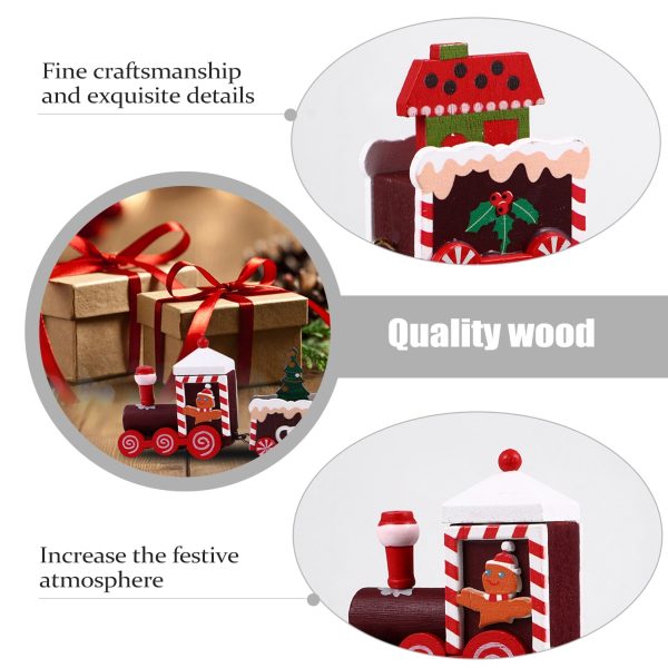 Happy Trees Wooden Christmas Train With Snowman - Image 2