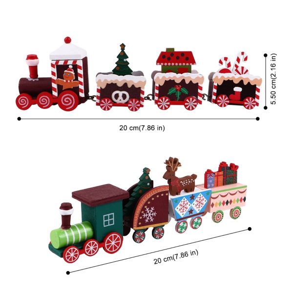 Happy Trees Wooden Christmas Train With Snowman - Image 3